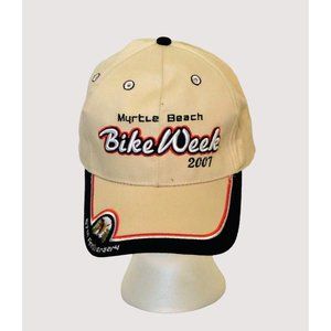 Myrtle Beach Bike Week 2007 Eagle Ball Cap 67th Anniversary Beige Adj Strap